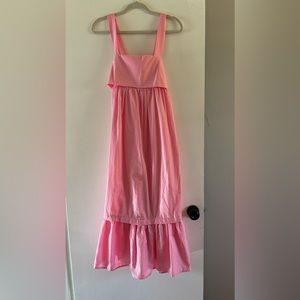 Shop Talulah pink maxi dress. Bow in back, adjustable straps